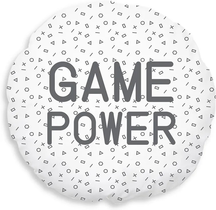 TODAY KIDS semišový polštářek  Geek Game průměr 40 cm - Power game
