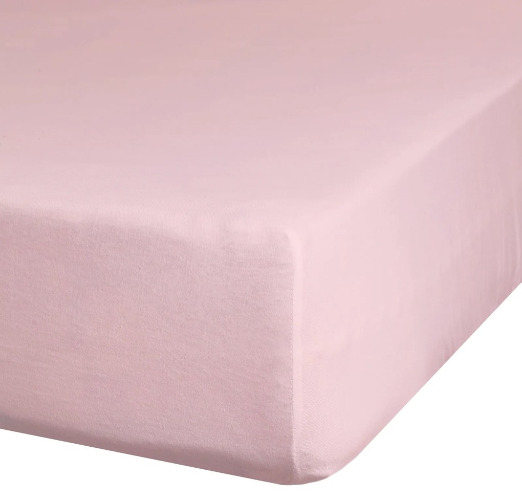 JERSEY PRESTIERADLO 220X240 CM, VÝŠKA 30 CM RUŽOVÉ