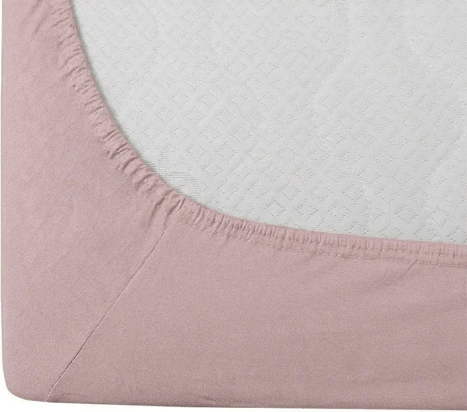 Bavlnená plachta s gumou STANDARD 90 x 200 cm staroružová