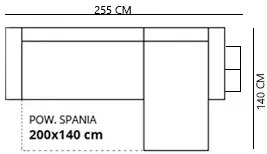 Rohová sedačka Hinata (čierna + biela) (s taburetkou) (L). Vlastná spoľahlivá doprava až k Vám domov. 1066734