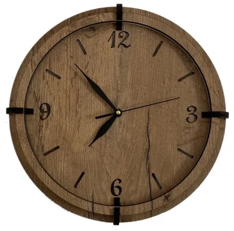 Li-Go 23628/DUB3 - Nástenné hodiny LED/1xAA pr. 32 cm svetlý dub/Kruh