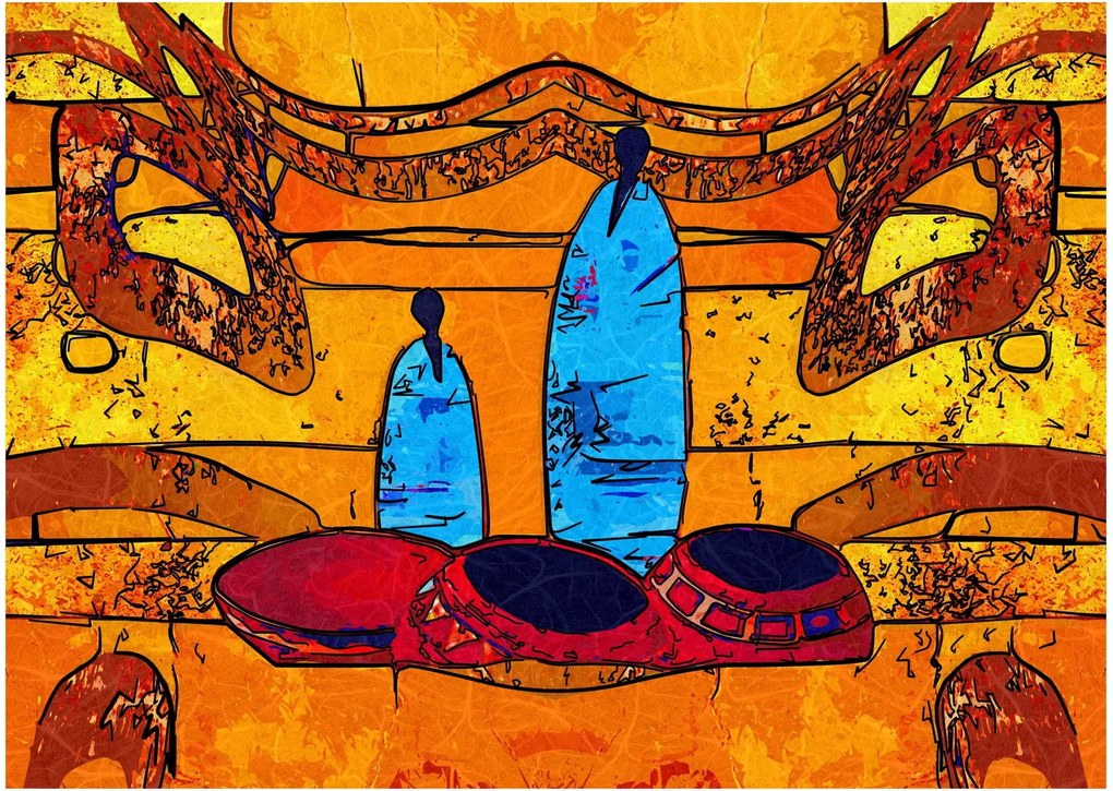 Obraz - Staroveká maľba (70x50 cm)