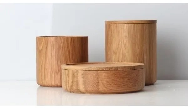 Continenta C4171 - Drevená dóza 19x6 cm dub