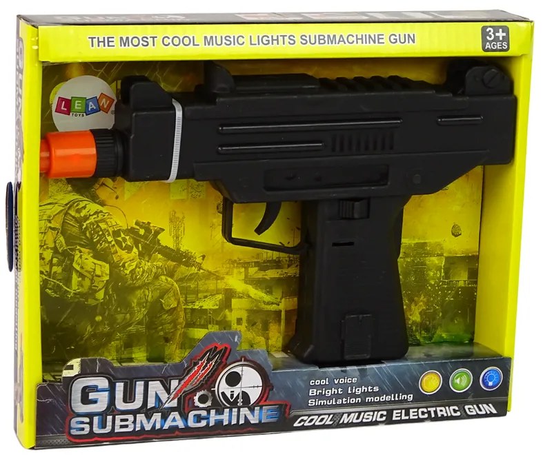 LEAN TOYS Pištoľ pre deti - čierna