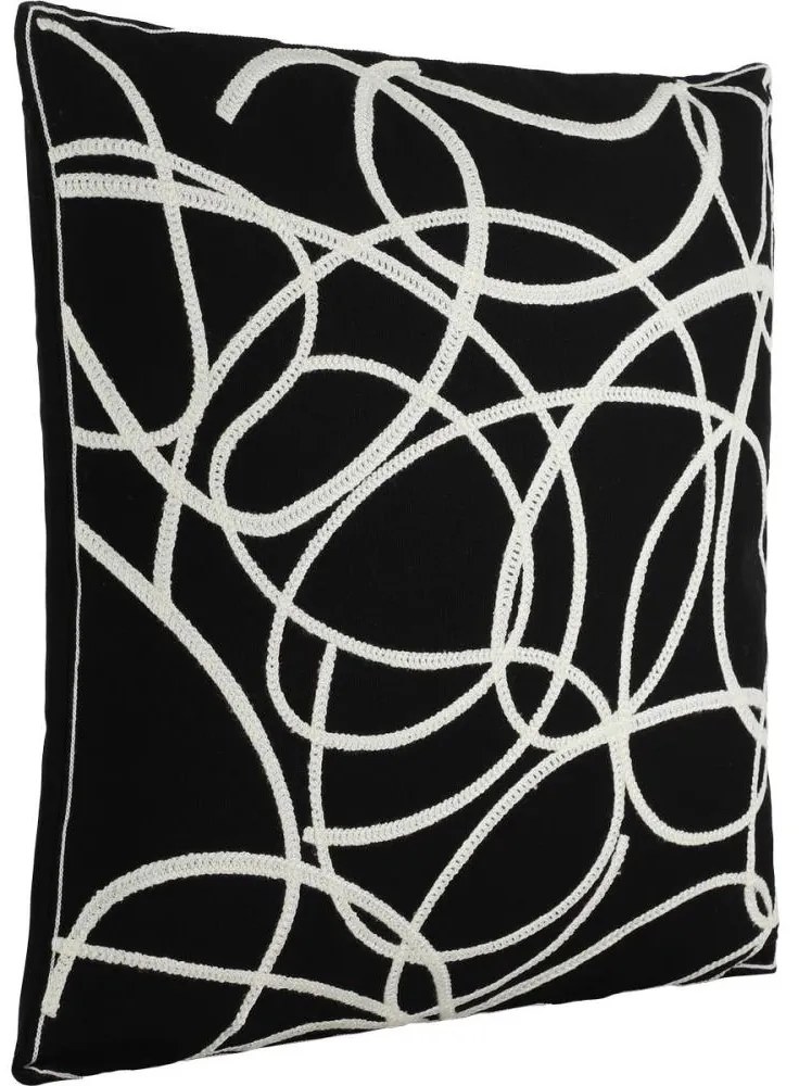 Eglo 420006 - Dekoračný vankúš CHEVERY 45x45 cm čierna/biela 420006