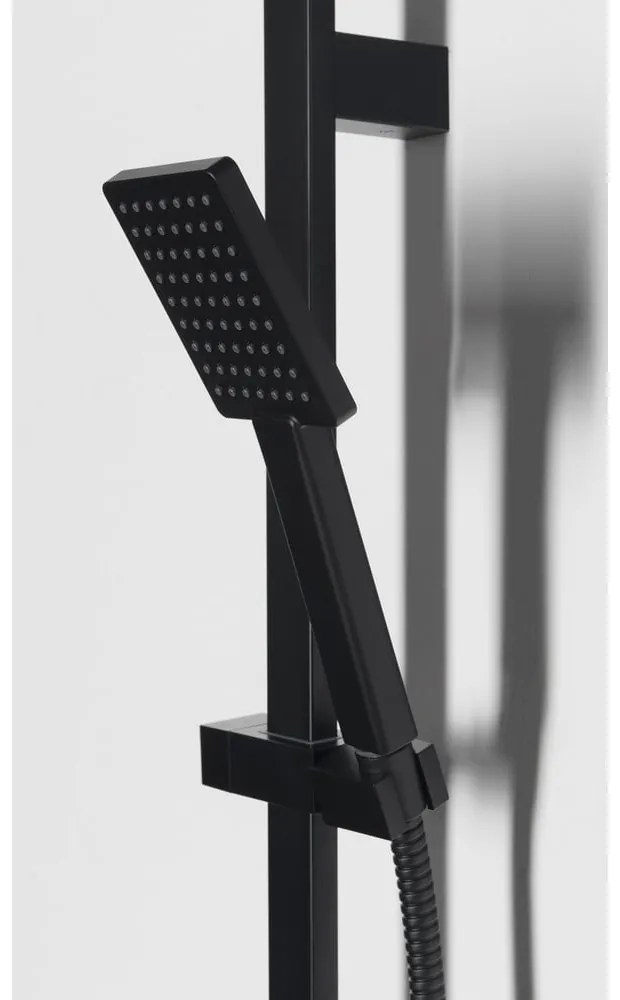 Matne čierna antikoro sprchová súprava s ručnou sprchou a posuvným držiakom 70 cm – Sapho