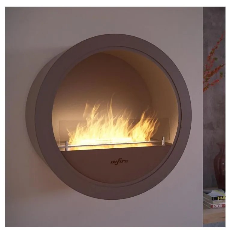 InFire - Nástenný BIO krb pr. 70 cm 3kW čierna