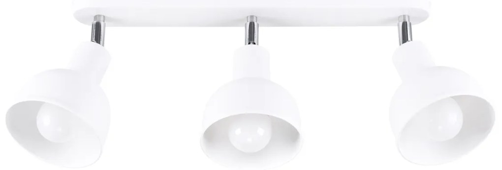 Stropné svietidlo Elba, 3x biele kovové tienidlo (možnosť polohovania)
