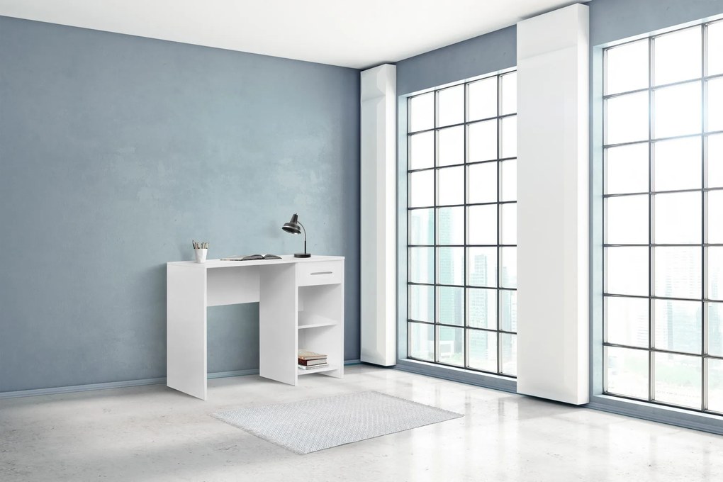 Písací stôl Cesma 90 cm biely