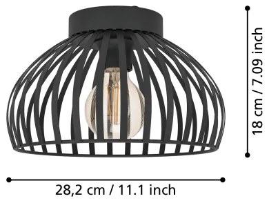 Eglo 900792 - Stropné svietidlo MOGANO 1xE27/40W/230V pr. 28 cm