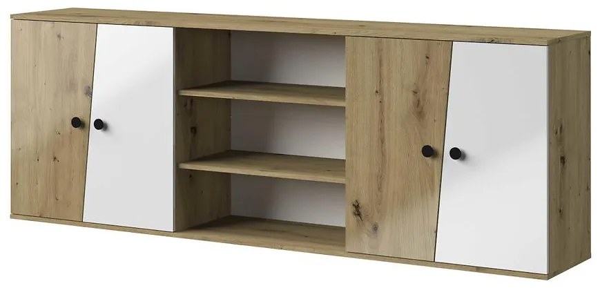 Nadstavec na skriňu Nero 17 Do Nero 16 – Biely Lesk