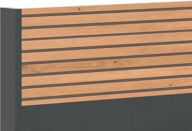 Posteľ Rotterdam 180x200 cm, grafit/dub artisan