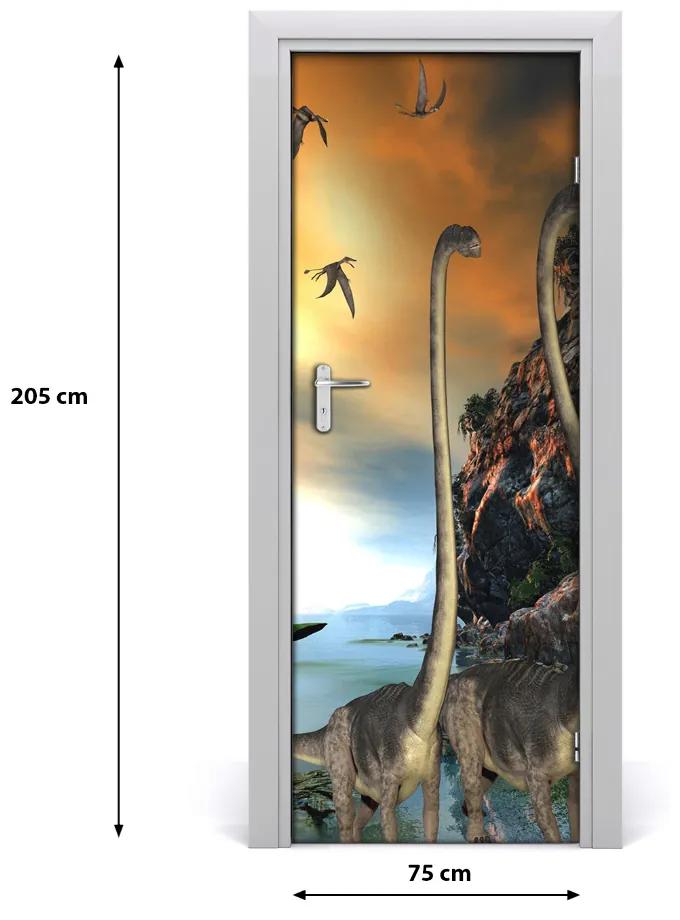 Samolepiace fototapety na dvere Dinozaury 75x205 cm
