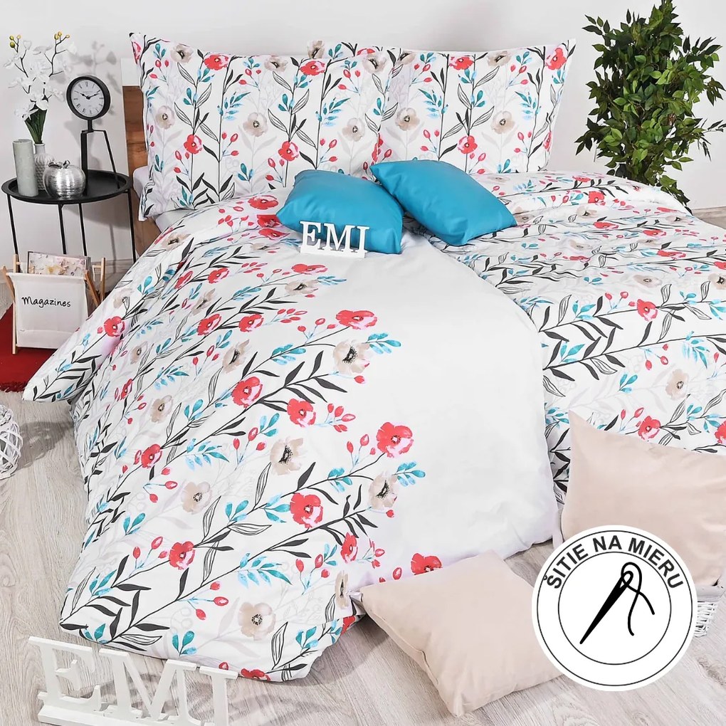 Obliečky bavlnené Nice EMI: Predĺžený set jednolôžko obsahuje 1x 140x220 + 1x 70x90