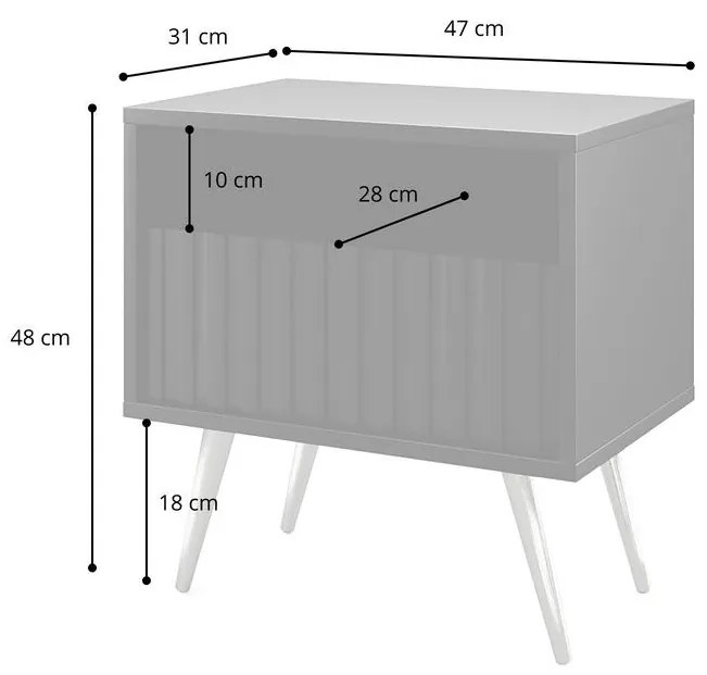 Nočný stolík Biel B3 (čierna + dub wotan). Akcia -17%. Vlastná spoľahlivá doprava až k Vám domov. 1098858
