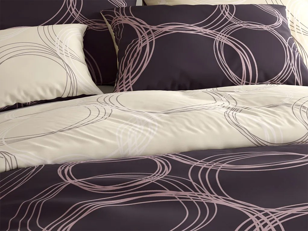 Bavlnené obliečky BUBBLES BLEND čierne Rozmer obliečky: 70 x 90 cm | 140 x 200 cm