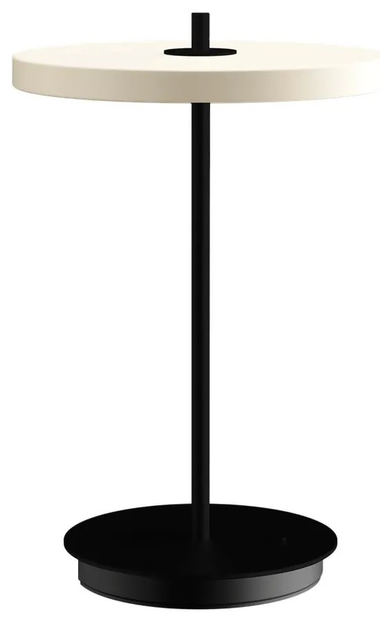 Čierno-biela kovová LED stolová lampa s kovovým tienidlom (výška 31 cm) Asteria Move – UMAGE