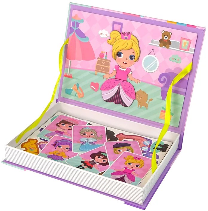 LEAN TOYS Magnetické puzzle v tvare knihy – Obliekanie
