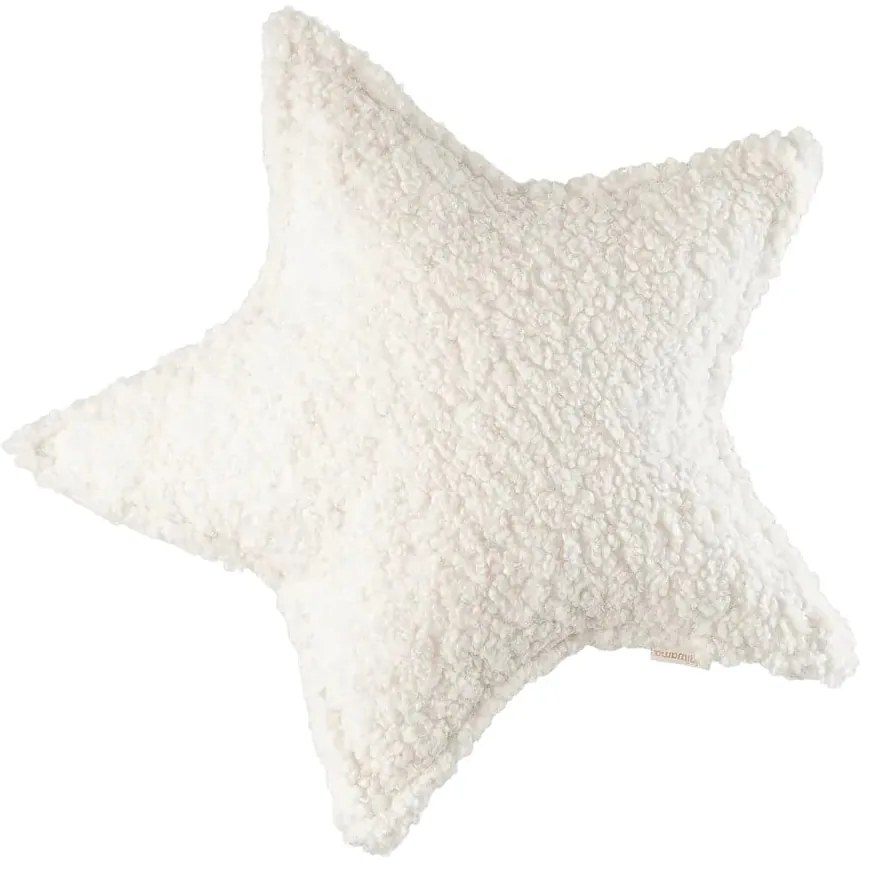 Krémový detský pohovkový vankúš z textílie buklé Star – Wigiwama