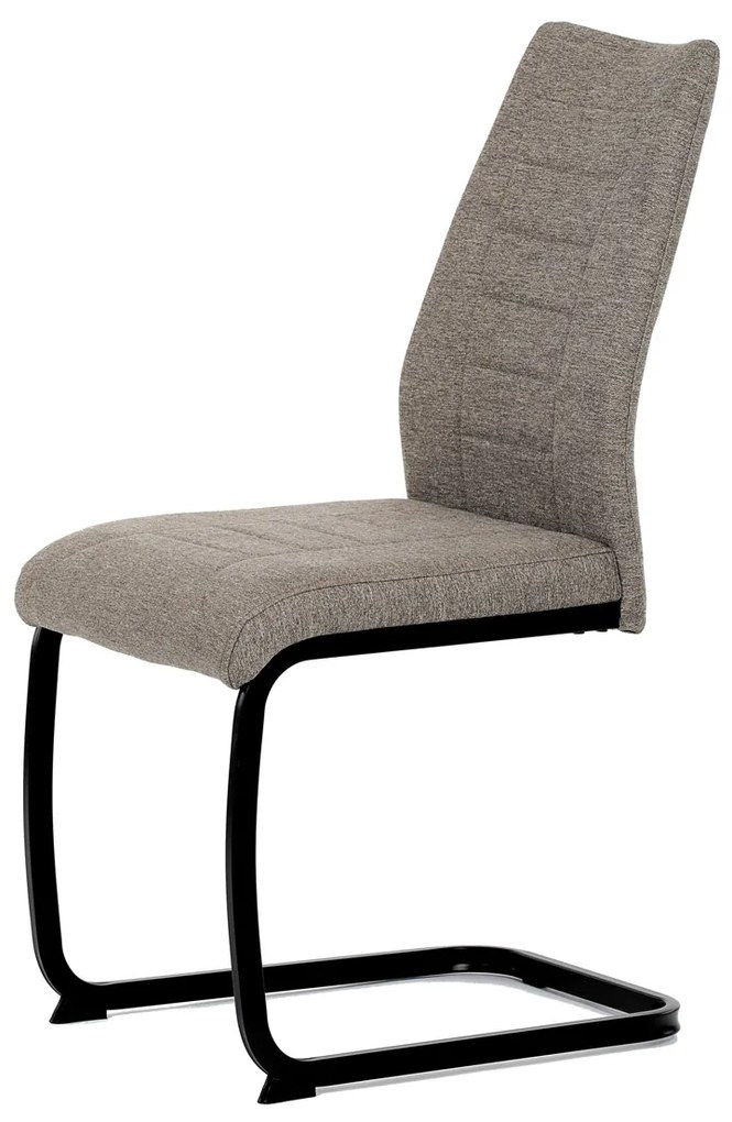 Autronic - Židle jídelní, béžová látka, černé kovové nohy - DCL-438 BR2