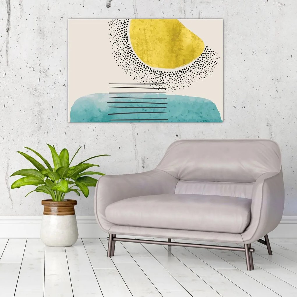 Obraz - Abstraktná maľba pláže N⁰2 (90x60 cm)