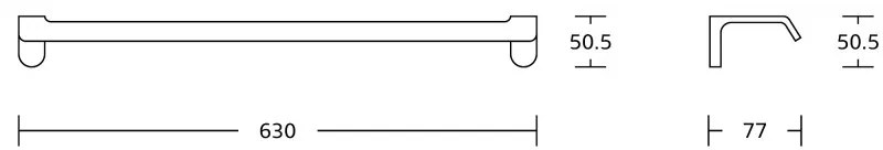 Mexen príslušenstvo, Lea držiak na uterák, čierna, 7026024-70