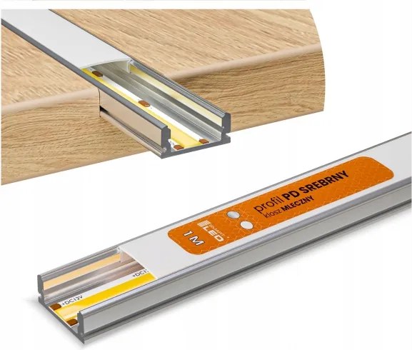 SADA 1x LED pásik so senzorom FLEX LED/3,6W/4xAA 2 m + 2x zabudovateľný profil 1 m