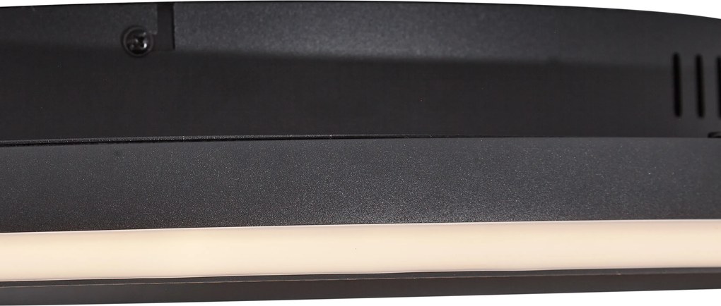 Dizajnové stropné svietidlo čierne s bielou farbou vrátane LED s 3-stupňovým stmievaním - Xavi