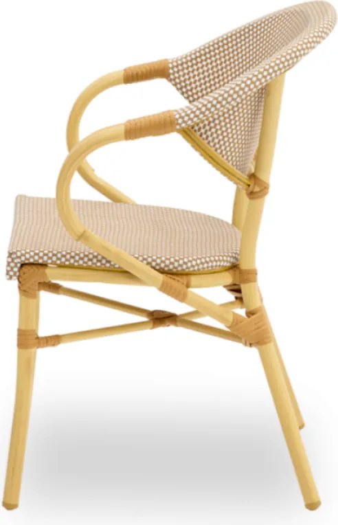 VENUS záhradná stolička s podrúčkami beige