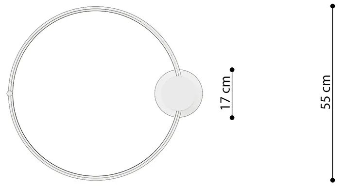 Stropné LED svietidlo Rio 55, 1x LED 30w, 3000k, g