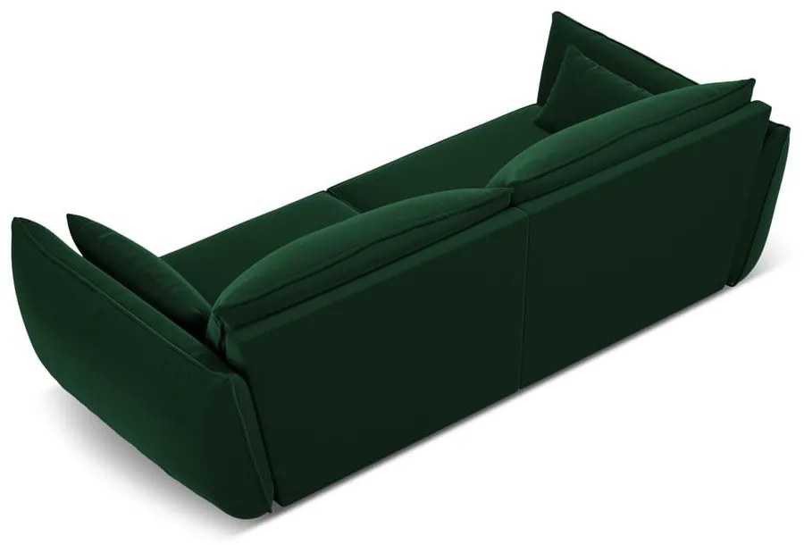 Tmavozelená zamatová pohovka 208 cm Vanda – Mazzini Sofas