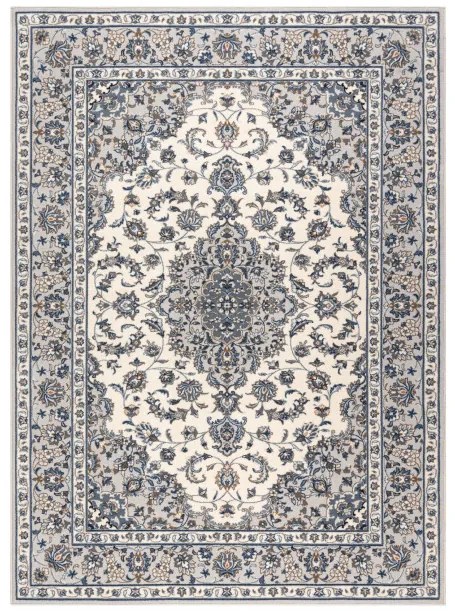 Koberec NAIN Ramka ornament 7335/51935 béžový / granátový