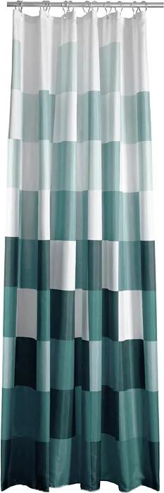 ZONE Sprchový záves so štvorcami 180 × 200 cm green