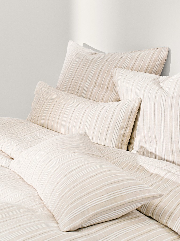 Ľanová obliečka na paplón's vypraným vzhľadom Telma