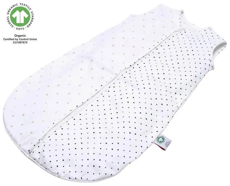 Vak na spanie mušelínový BIO Pink and Black Dots 6-18 m 0,5 tog