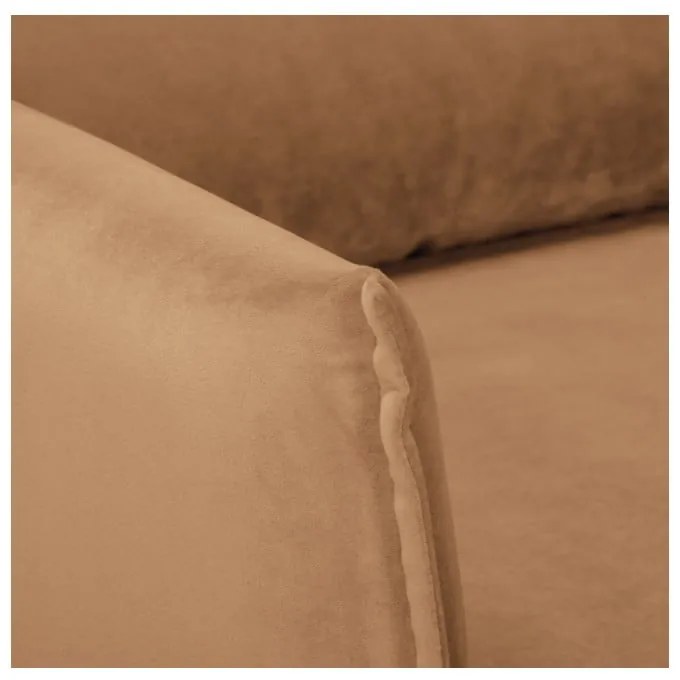 Hnedé zamatové kreslo Juli – Ropez