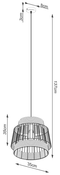 Sollux SL.1253 - Luster na lanku BRILO 1xE27/15W/230V