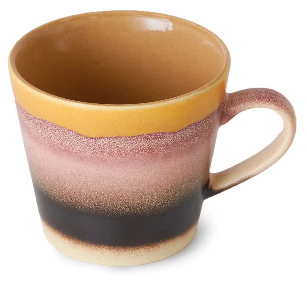 HK living Kameninový hrnček na cappuccino 70's Sunset 300 ml
