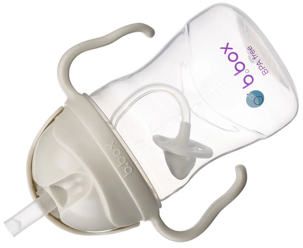 Hrnček so slamkou - béžový 240 ml