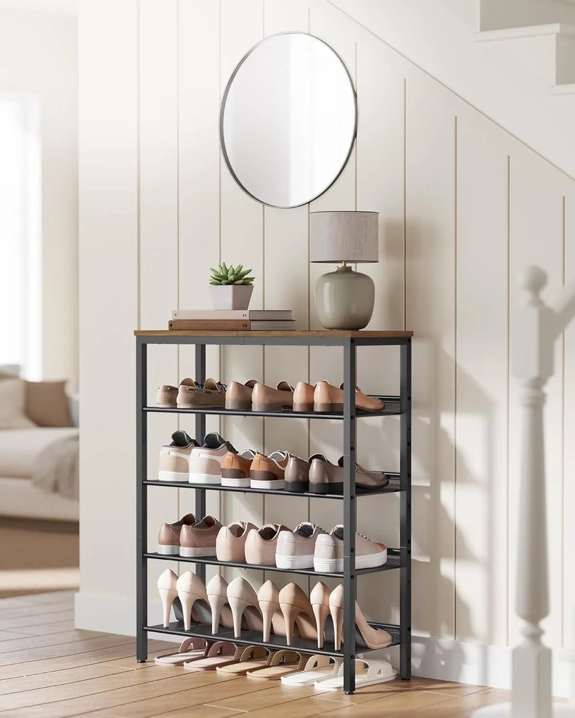 5-poschodový stojan na topánky 30×75×93 cm