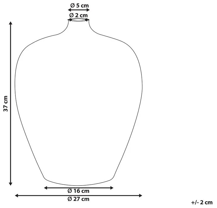 Váza 37 cm Thelma (oranžová) . Vlastná spoľahlivá doprava až k Vám domov. 1076105