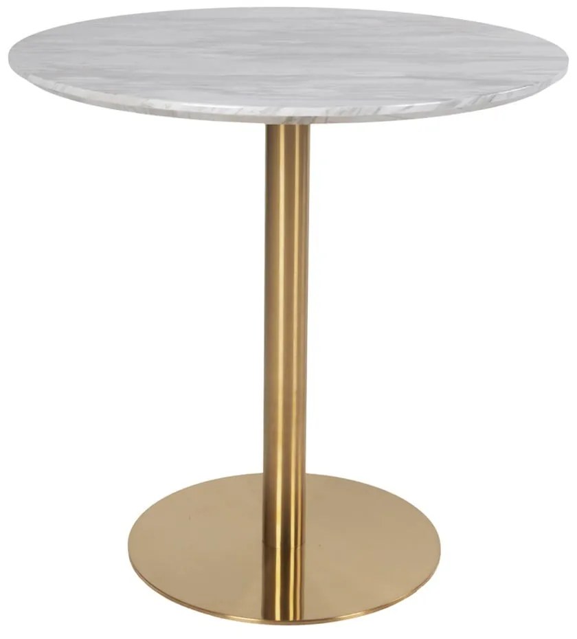 Okrúhly jedálenský stôl s doskou v dekore mramoru ø 90 cm Bolzano – House Nordic