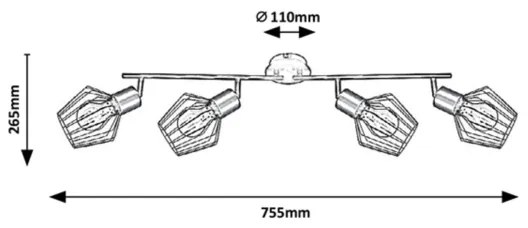 Rabalux - Bodové svietidlo 4xE27/40W/230V