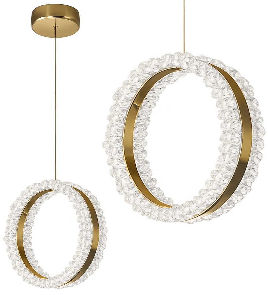 Toolight Toolight, závesné LED osvetlenie 20cm, 14W, 3000K, LHJ098-CP, zlatá, OSW-60043