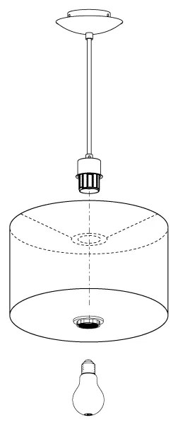 Eglo 31601 - Luster na lanku MASERLO 1xE27/60W/230V