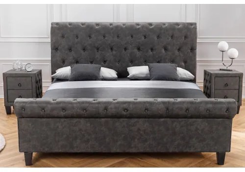 Posteľ 41413 180x200cm Kensington Microfaser Tmavošedá - Komfort-nábytok