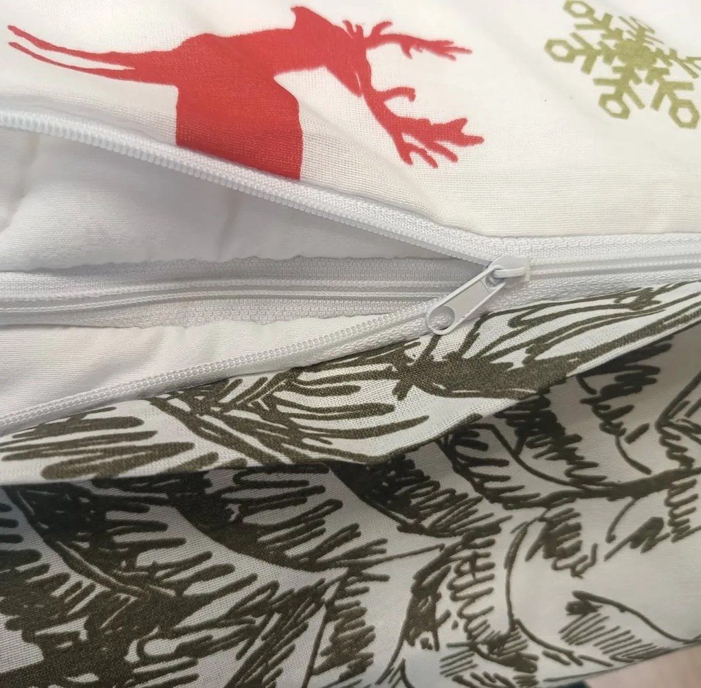 Obliečky bavlnené Vianočné obliečky Vianočný čas TiaHome - 2x Vankúš 90x70cm, 1x Paplón 200x220cm