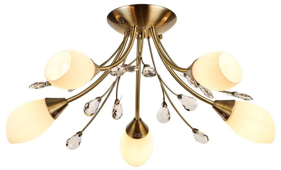 Brilagi - Prisadený luster MEGAPOLIS 5xE14/60W/230V mosadz