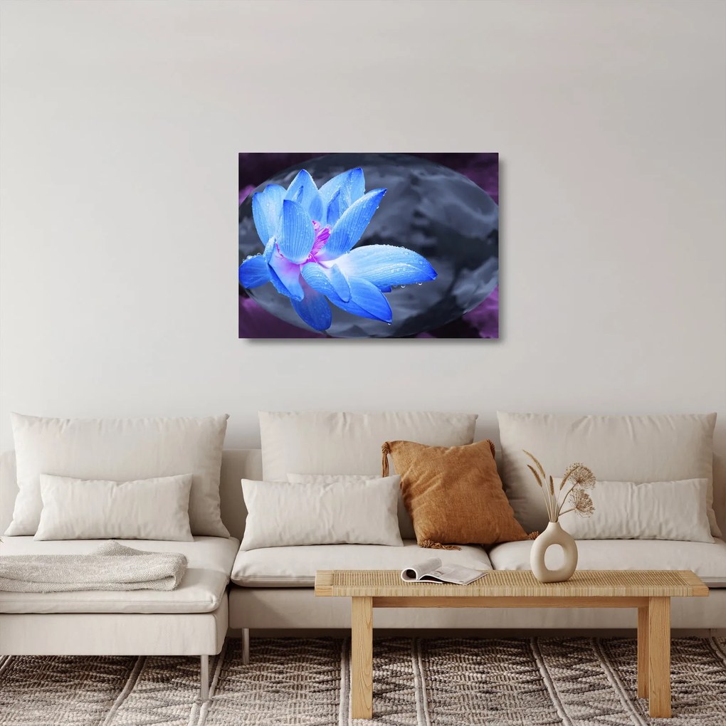 Sklenený obraz kvetu v detaile (70x50 cm)
