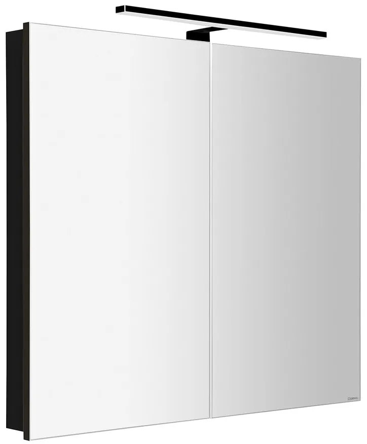 Sapho Sapho, GRETA galérka s LED osvetlením, 81x70x14cm, čierna mat, GR085-0035